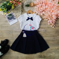 Áo sơ mi trắng cộc tay - cho học sinh size 7-11